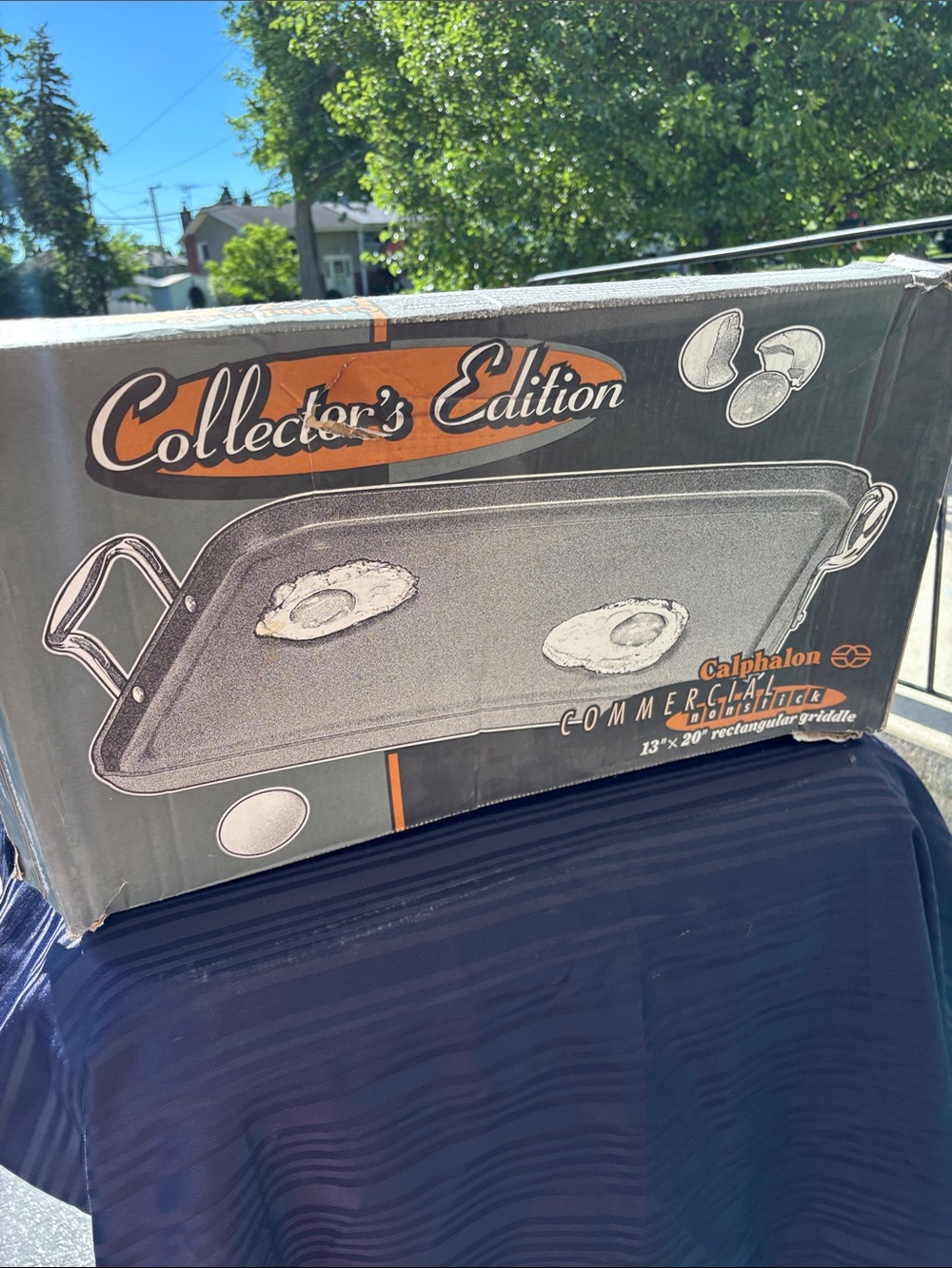 Calphalon Collector's Edition Rectangular Griddle - Black and Orange Accent